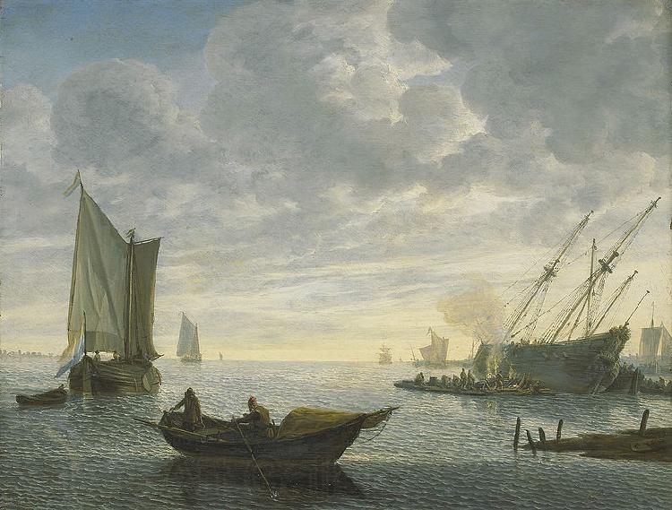 Lieve Verschuier Caulking a ship France oil painting art